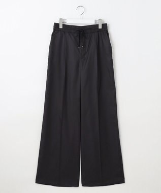 自由区 【カタログ掲載・接触冷感・UVケア・洗える】フルダルスパンマイクロピーチワイドストレート パンツ セピア