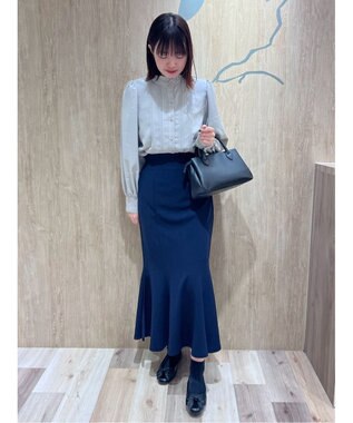 Green Parks ・ＥＬＥＮＣＡＲＥ　ＤＵＥ　ピンタックスタンドブラウス Gray