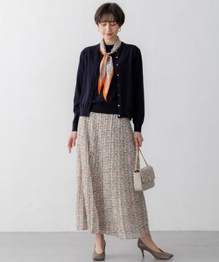 23区 【Oggi6月号掲載/洗える】プレミアムビオコットン カーディガン ネイビー系