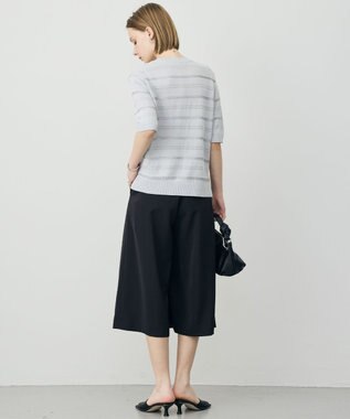 ICB L ルレックスパターン ニットプルオーバー シルバー