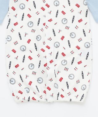 組曲 KIDS 【70㎝】ロンドントラベル ロンパース アイボリー系5