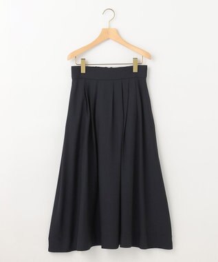 組曲 【セットアップ対応・ウエストゴム仕様】ニュアンスシフォン スカート ネイビー系