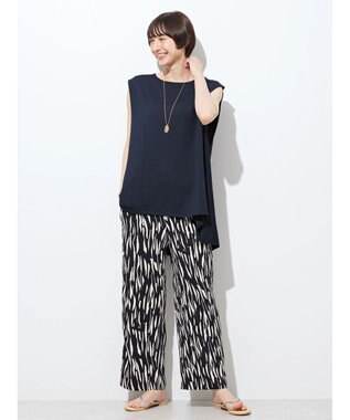 AMERICAN HOLIC サラッとＬｅａｆモチーフパンツ Black