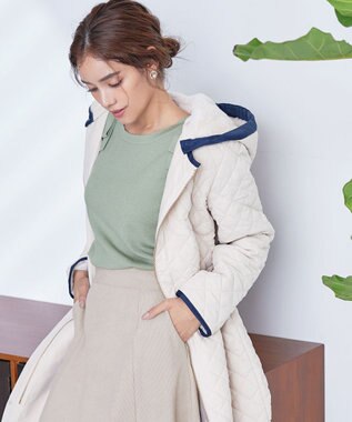 Tiaclasse 【洗える】ショルダーリボンニットトップス ミント