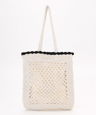 組曲 レタリングクロシェ トート アイボリー系