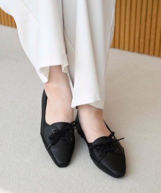 APOM 【CRAHUG限定】日本製 晴雨兼用フラットスニーカーパンプス15 ブラック