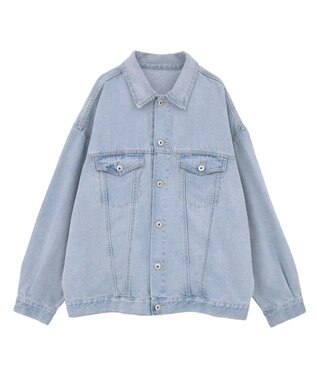 earth music&ecology ビッグデニムジャケット Light Indigo