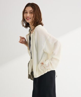 Green Parks ドロストネックシアーブルゾン Ecru