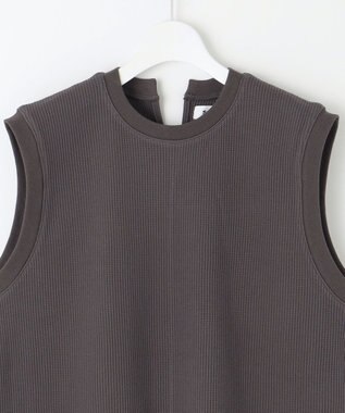 23区 【SACRA】ベアワッフル カットソー チャコールグレー系