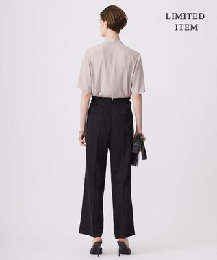 ICB 【2WAY・WEB限定・洗える】シルフィルダブルクロス サスペンダーパンツ ブラック系