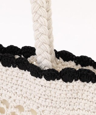 組曲 レタリングクロシェ トート アイボリー系