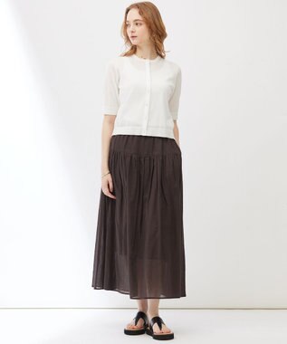 23区 【Indian Factory】コットンボイル スカート ブラウン系