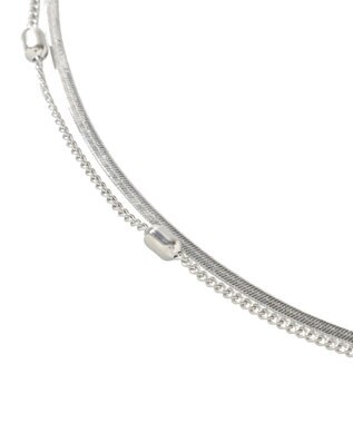 Green Parks 【ステンレス】スネーク２連ネックレス Silver