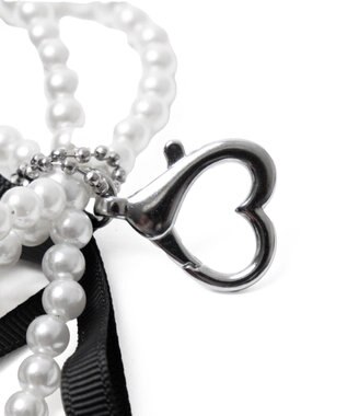 WEGO ダブルリボンハートキーホルダー ブラック