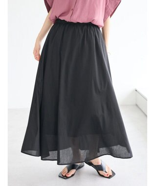 CRAFT STANDARD BOUTIQUE インド綿Ａラインスカート Black