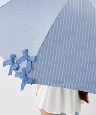 AURORA 【 JILL STUART（ジル スチュアート）】・WEB限定・　リボン付き晴雨兼用パラソル(長傘) サックス