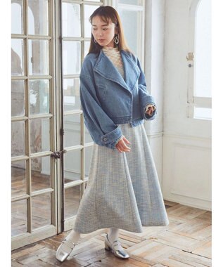 earth music&ecology ツイードワンピース Blue