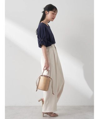 earth music&ecology タックスリーブプルオーバー Navy