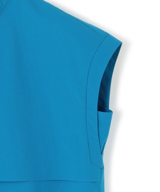 ICB L 【接触冷感・UVカット・撥水・洗える】 プルーフ4WAYタフタ ブラウス ターコイズ系［WEB限定］