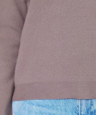 Tiaclasse 【洗える】ショルダーリボンニットトップス モカ