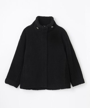 ANY 【洗濯機可能】ボアスタンドカラーブルゾン ブラック