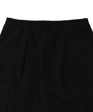 WEGO 【ウエストゴム/MLサイズ展開】イージーワイドカーゴスラックス ブラック