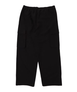 WEGO 【ウエストゴム/MLサイズ展開】イージーワイドカーゴスラックス ブラック