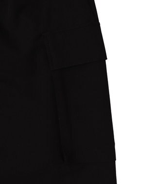 WEGO 【ウエストゴム/MLサイズ展開】イージーワイドカーゴスラックス ブラック