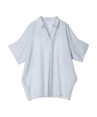 Green Parks 綿麻混スキッパーシャツ