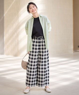 ANY シアーシャツブラウス グリーン