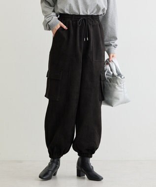 Green Parks ・ＳＵＧＡＲ　ＳＰＯＯＮスエードポンチカーゴパンツ Black