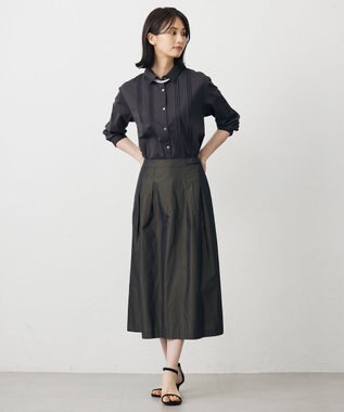 J.PRESS LADIES L ハイマルチタフタ フレアスカート ブラウン系