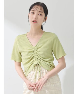 earth music&ecology ポコポコギャザードロストプルオーバー