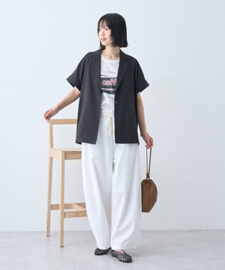 AMERICAN HOLIC 【マルチ機能】サイドタックカーブパンツ Off White