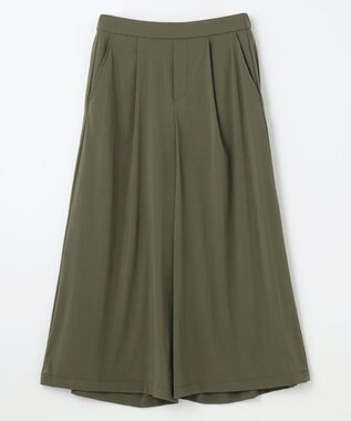 ANY 【UVケア/接触冷感/洗濯機可/ウエストゴム】清涼リラックスクロップドパンツ カーキ