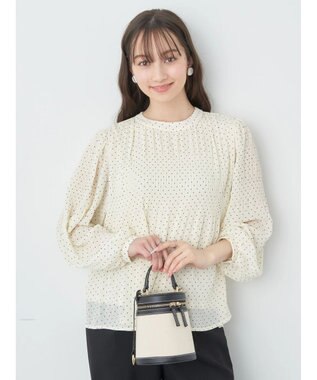 earth music&ecology マジョリカプリーツブラウス Dot