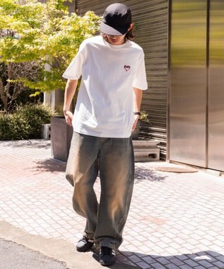 WEGO 【MLサイズ展開/綿100%】グラフィックワンポイントT（SS） ホワイト