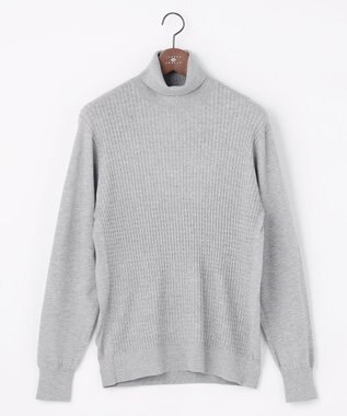 JOSEPH ABBOUD 【キングサイズ・チクチクしない/3シーズン対応/サスティナブル】SNOWY タートルネックセーター ライトグレー系