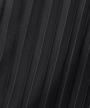 ICB L 【洗える】LooseWeave ドッキングプリーツスカート チャコール系