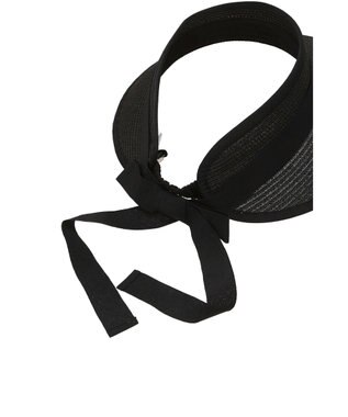 DAKS DAKS GOLF バックリボン 天然草ワイドバイザー ブラック