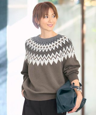 自由区 L フェアアイル ニット