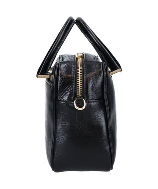 INTER-CHAUSSURES 【CHRISTIAN VILLA】スクエアレザーハンドバッグ ブラック