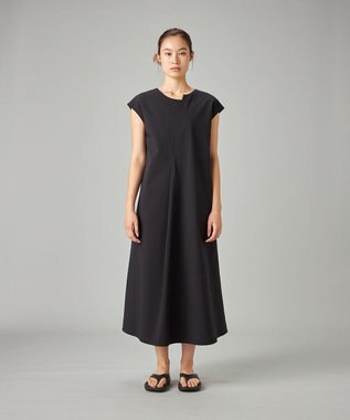 Chacott タックフレアワンピース ブラック