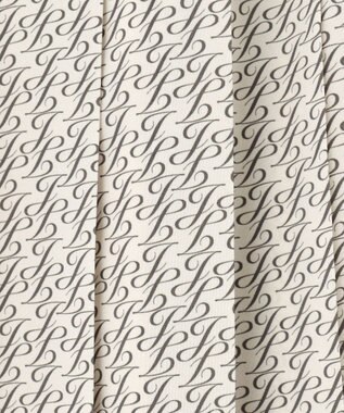 自由区 【セットアップ対応・洗える】モノグラムプリント スカート ベージュ×スレート