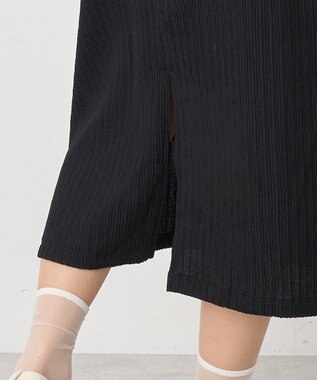 earth music&ecology 選べる丈カットナロースカート Black