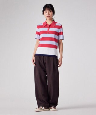 Paul Smith Paul Smith Loves Barbour Felton Knitted ポロシャツ チェリー