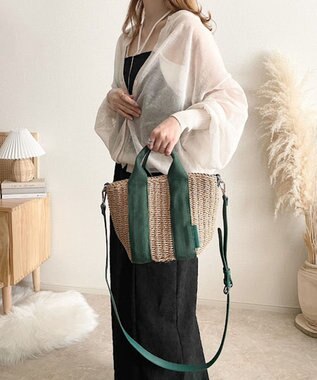 LA BAGAGERIE 【maison vert】【ペーパー素材使用】2WAYかごバッグ