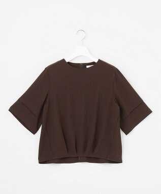 J.PRESS LADIES 【セットアップ対応・人気素材】Light ジョーゼット クルーネック ブラウス