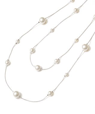 Tiaclasse マルチパールネックレス シルバー