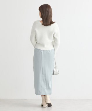 earth music&ecology フロントドロストリボンナロースカート Mint Green